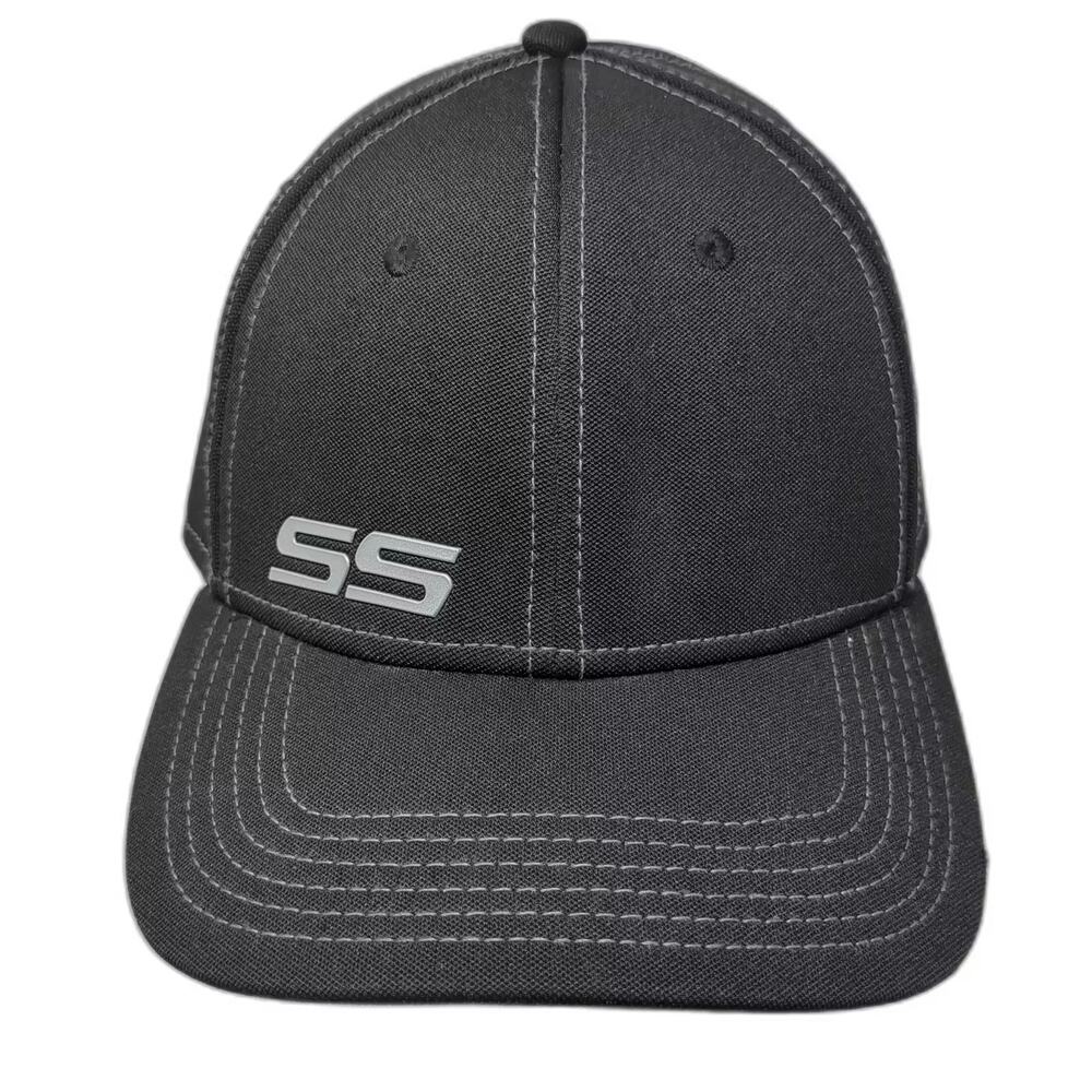Cruisin Sports SS Black Gray Baseball Cap Fitted Hat One Size GM Embroidered